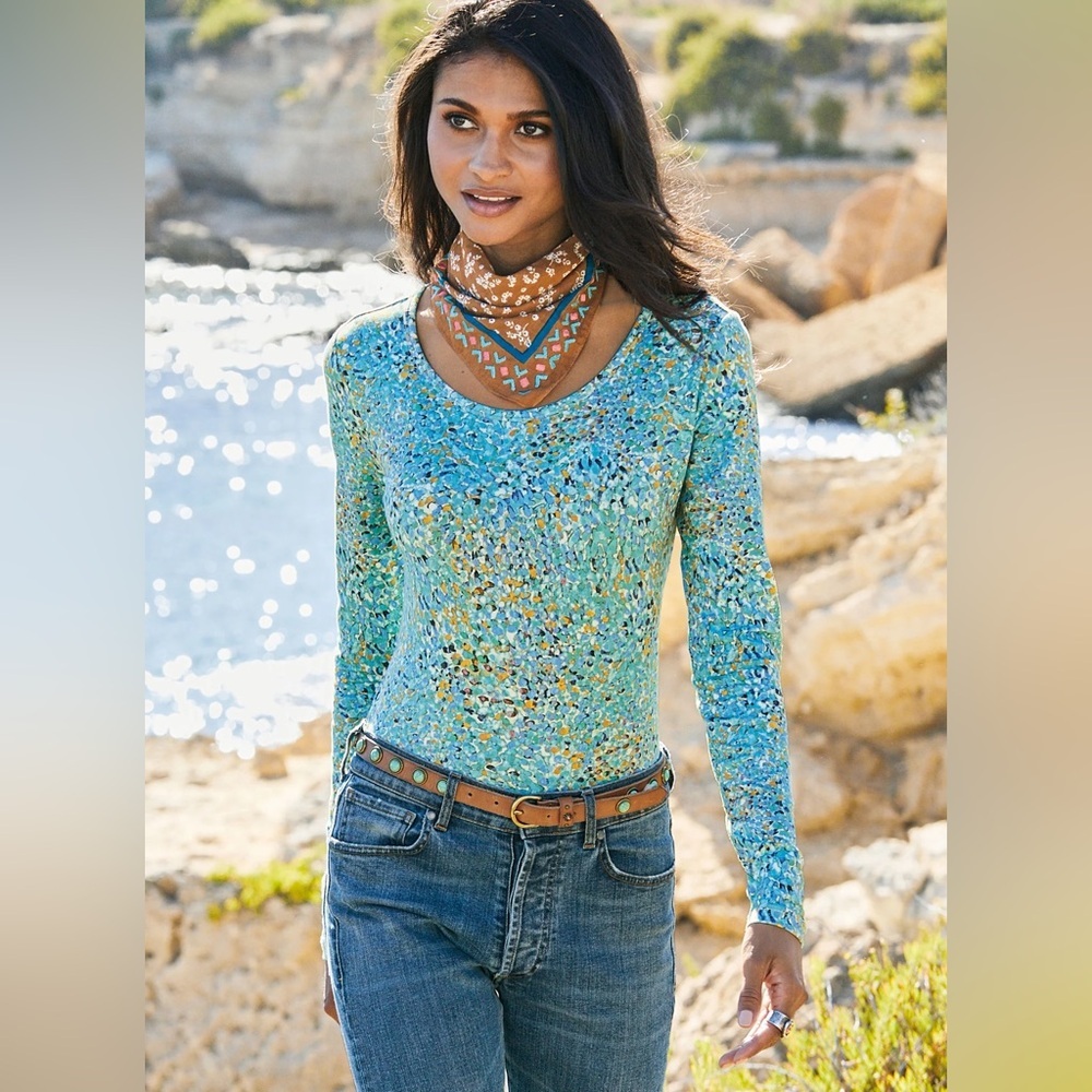 Peruvian Connection Giverny Nights Long Sleeve Tee